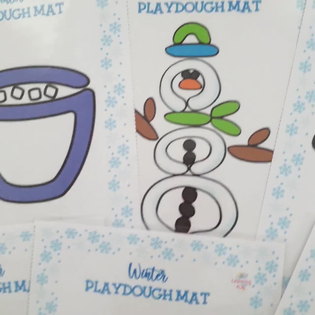 Winter Play Dough Mats, Printable Modeling Dough Pages, Kids Snowman  Activity, Preschool Craft, Nature Dough Mats, Pre Writing 