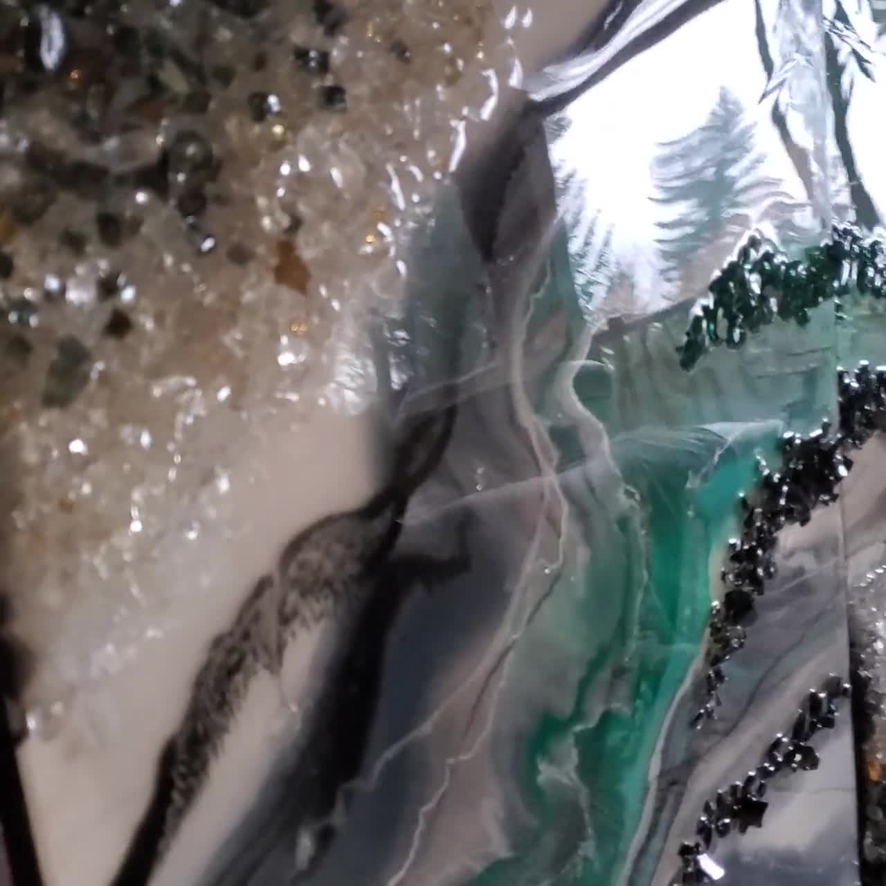 24x54 Shown in Sample / Geode Artwork / Resin Artwork