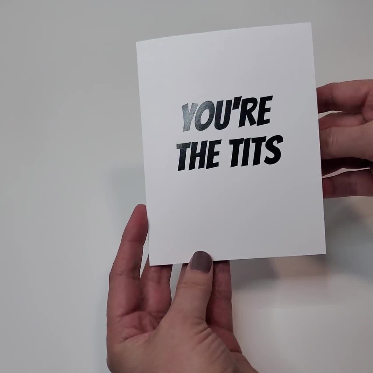 You're the Tits Pop up Boobs Card Big Boobs Everyday Greeting Card