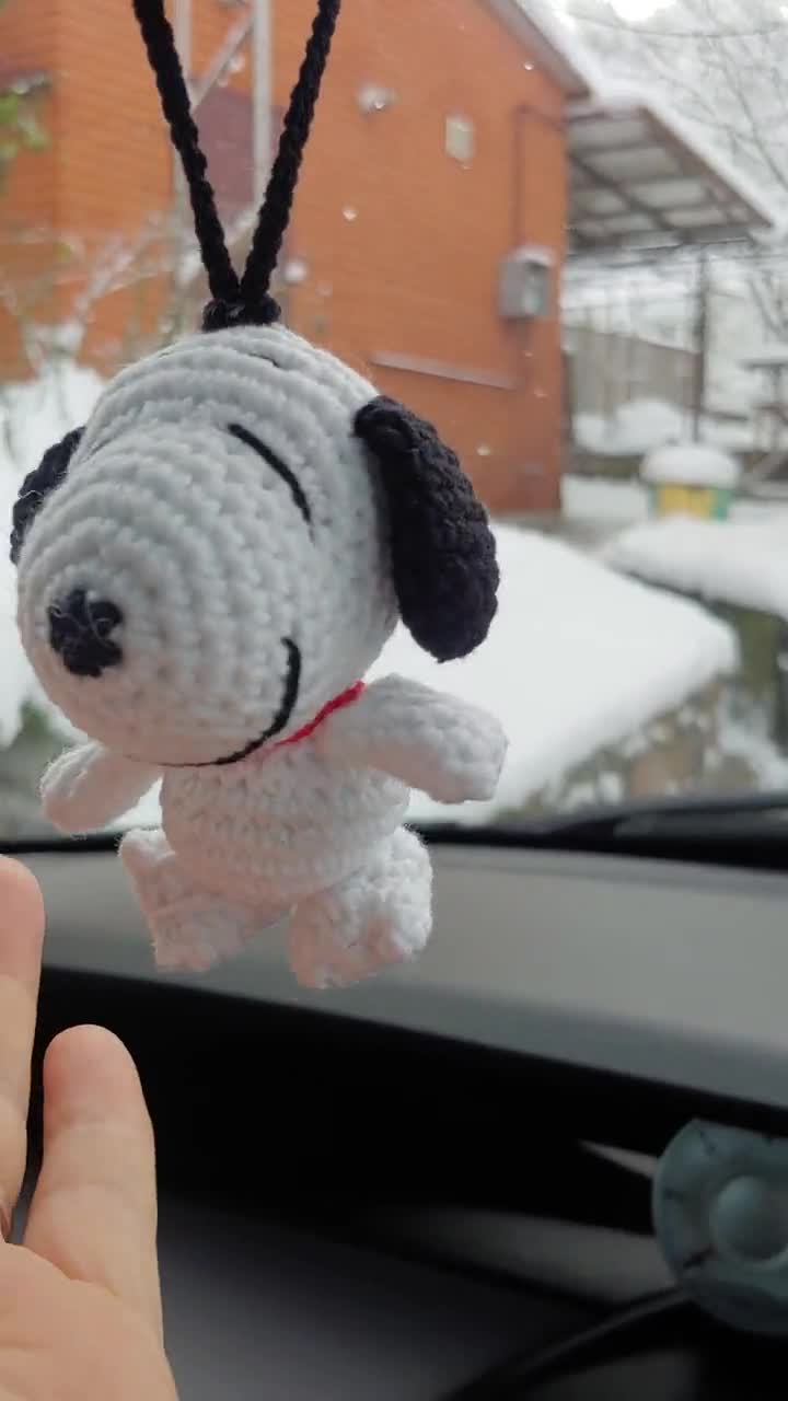 Snoopy Interior Car Decoration Cute Cartoon Anime Dog Widget Ears