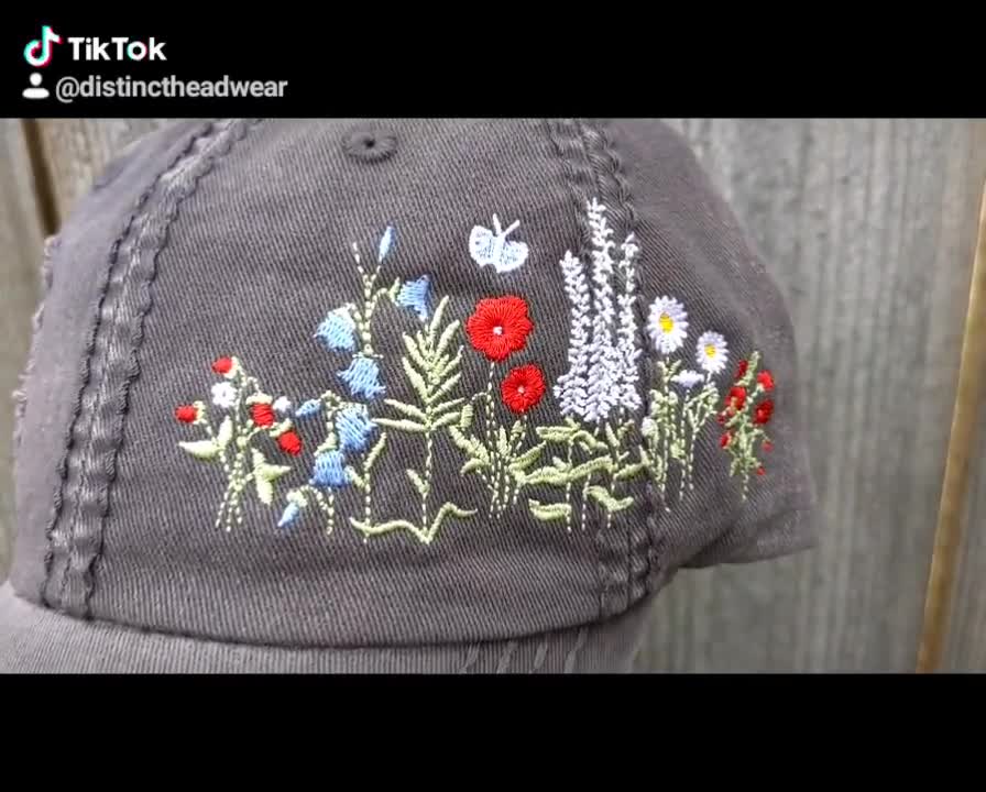 Women's Flower Hat, Floral Baseball Cap, Hat With Lots of Flowers, Flower  Garden Gift, Wildflower Hat, Gardening Hat, Gardening Gifts Mom 