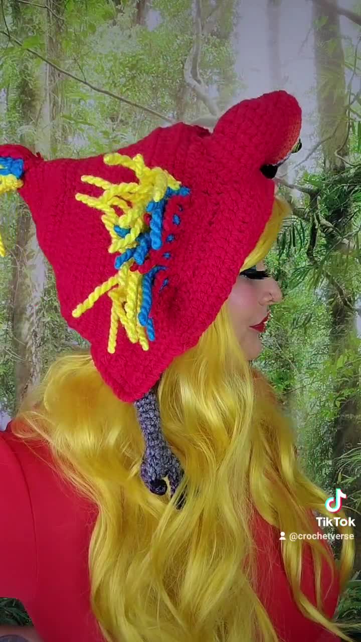 Crochet Parrot Hat Hood Pattern PDF DIGITAL FILE Macaw Bird