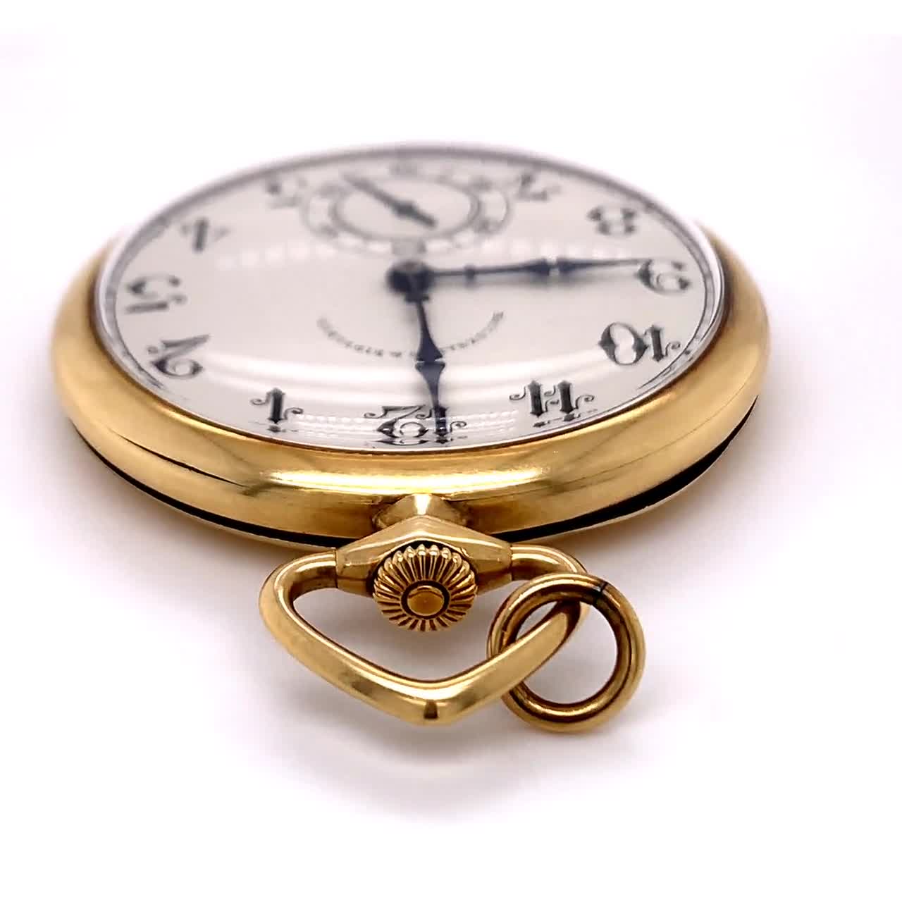 Bailey Banks & Biddle 14K Yellow Gold Pocket Watch with IWC Movement