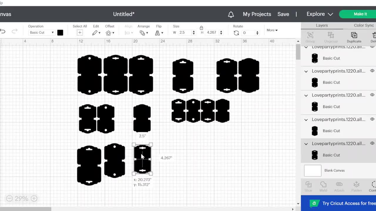 Keychain Display Card SVG, Keyring Card Template SVG for Cricut and  Silhouette, Keychain SVG 