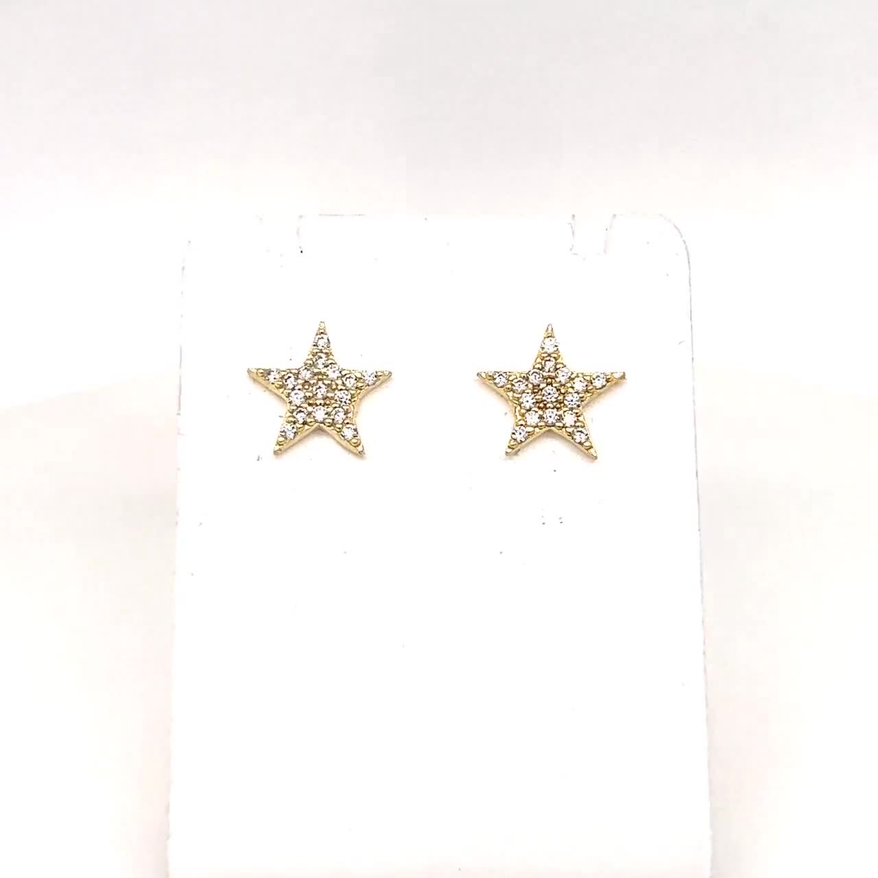 Star Stud Earrings - 14K Gold Over Sterling Silver - Etsy