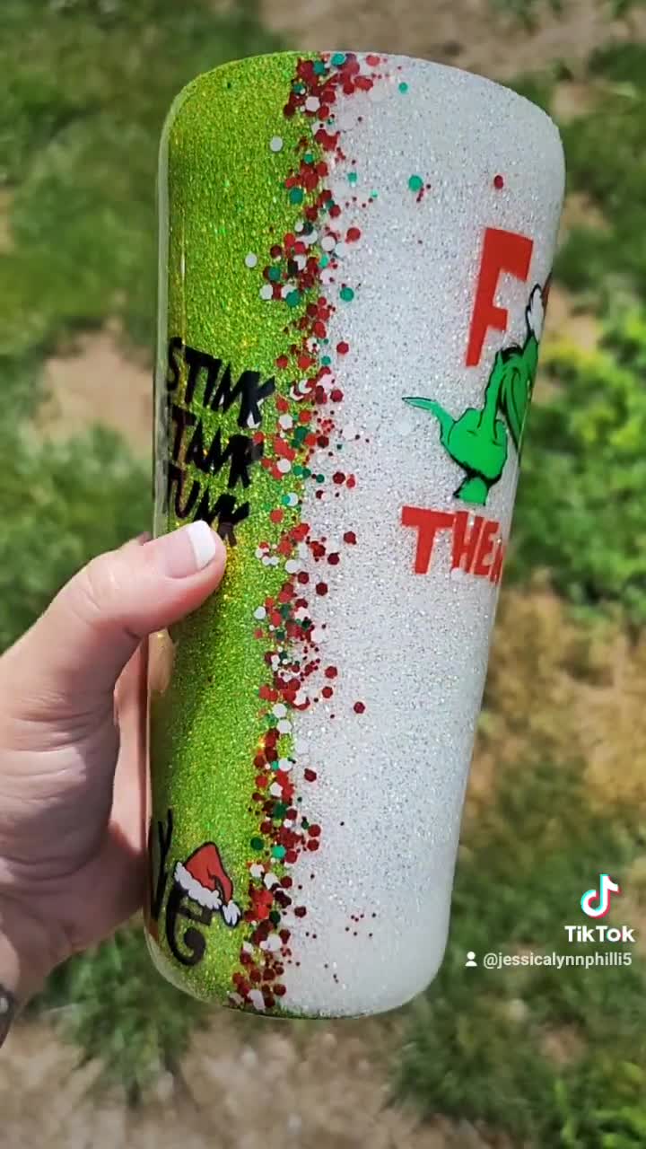 Grinch Tumbler for mommy and Baby Tumbler for the boys🥹🎄 After going