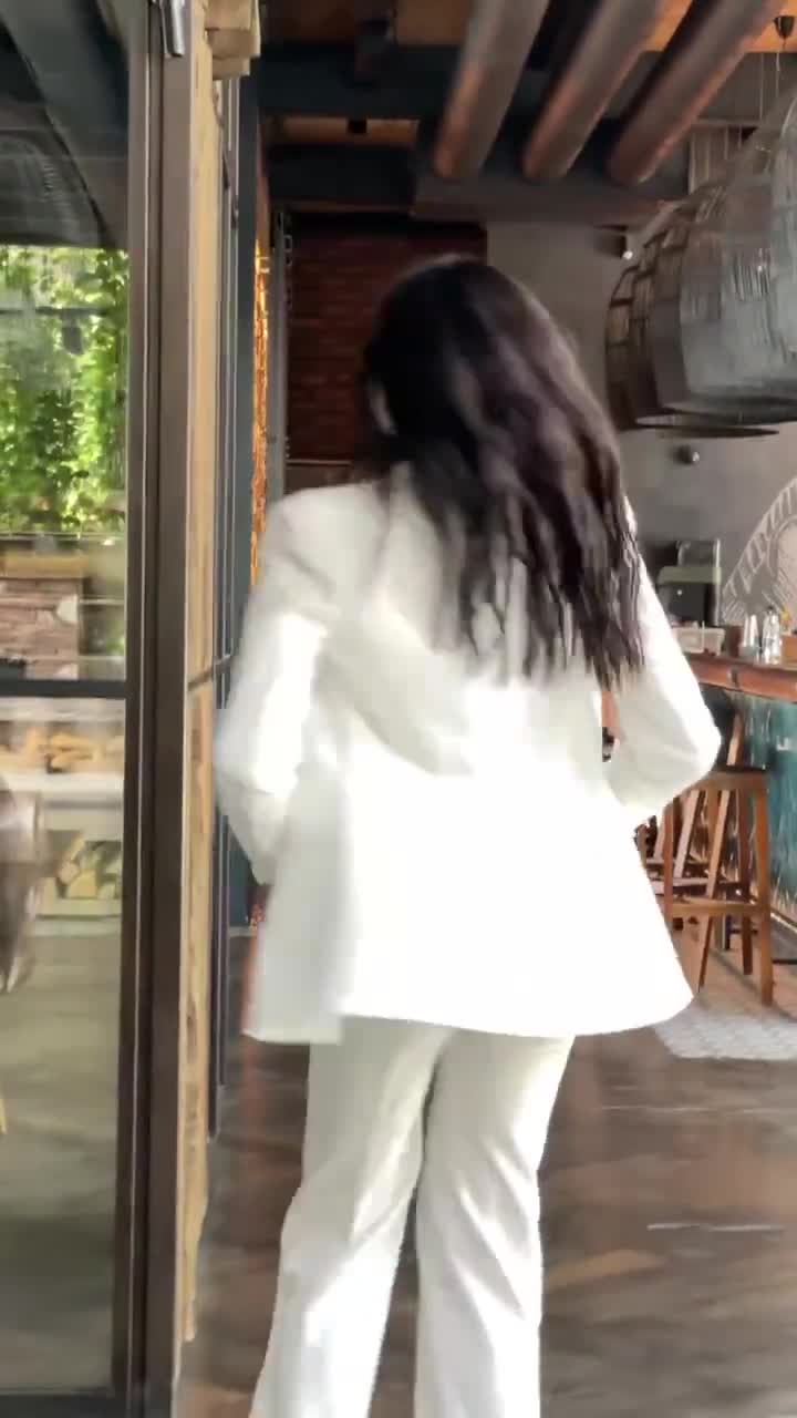 White Pantsuit for Women, White Jacket Pants, Wedding Suit, Wedding Guest  Suit,single Breasted Blazer With Bell Bottoms 