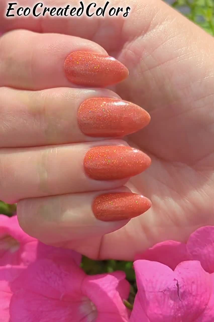 Waterfall on orange loose glitter - My Nail Polish Online