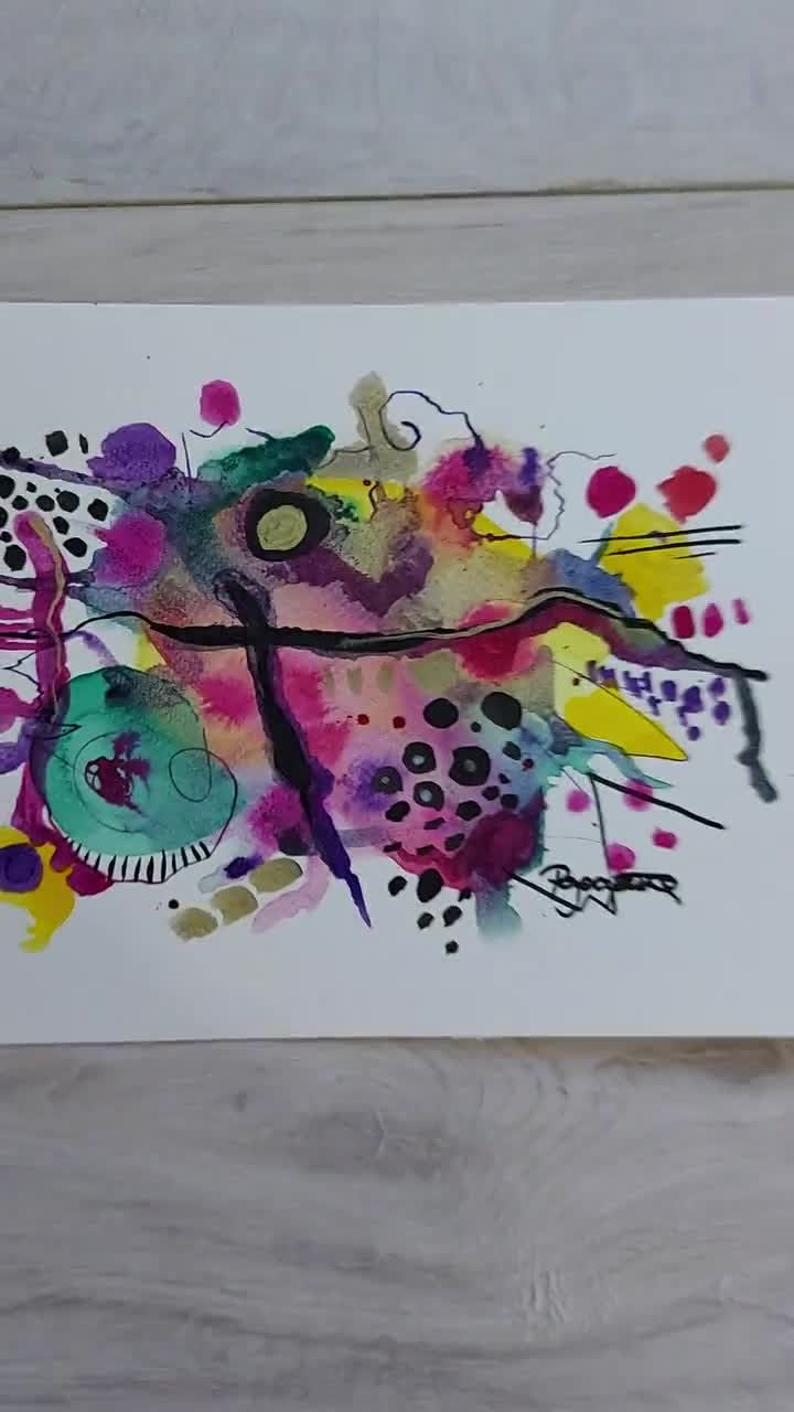 Original watercolor painting abstract. “Untitled #299”/Original on sale Abstract Painting