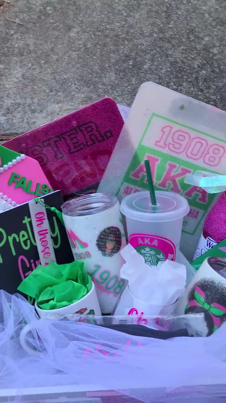 AKA Themed Alpha Kappa Kappa Sorority Themed, 1908themed Themed Tote Custom  Tote Pink and Green Gifts - Etsy