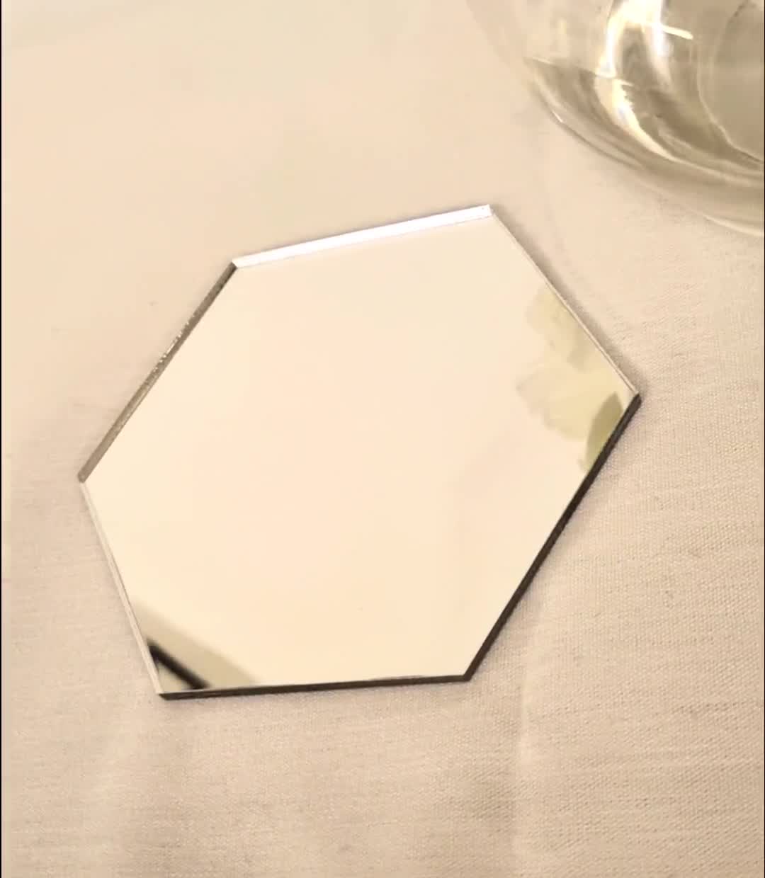 thumbnail image 2 of 10-Pack Pentagon Shaped Craft Mirrors - 9cm Shatterproof Acrylic Mirrors For DIY Projects 2 of 3