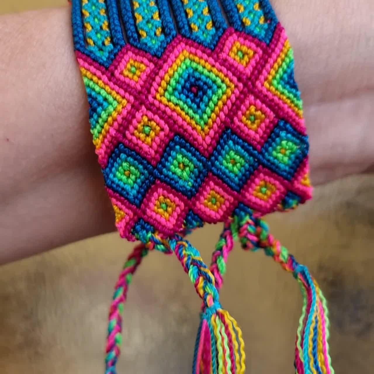 Wide Silk Friendship Bracelet - Bracelets - Handmade Guatemalan Imports
