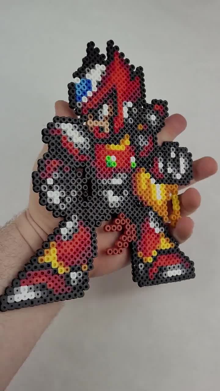 Super Nintendo Perler Bead Magnet Mega Man X Zero Perler