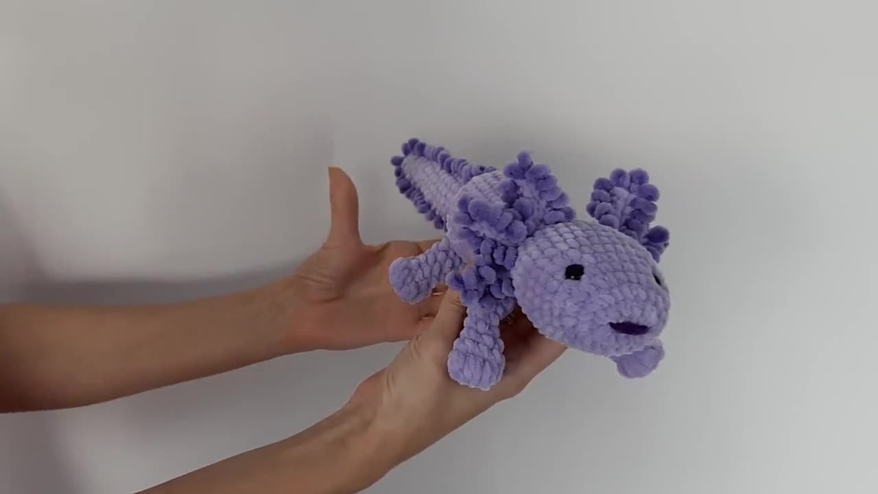 Axolotl Crochet Plush - Purple