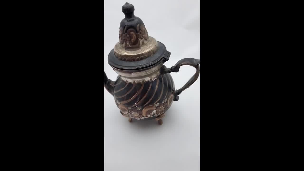 Vintage Brass Teapot With Burner