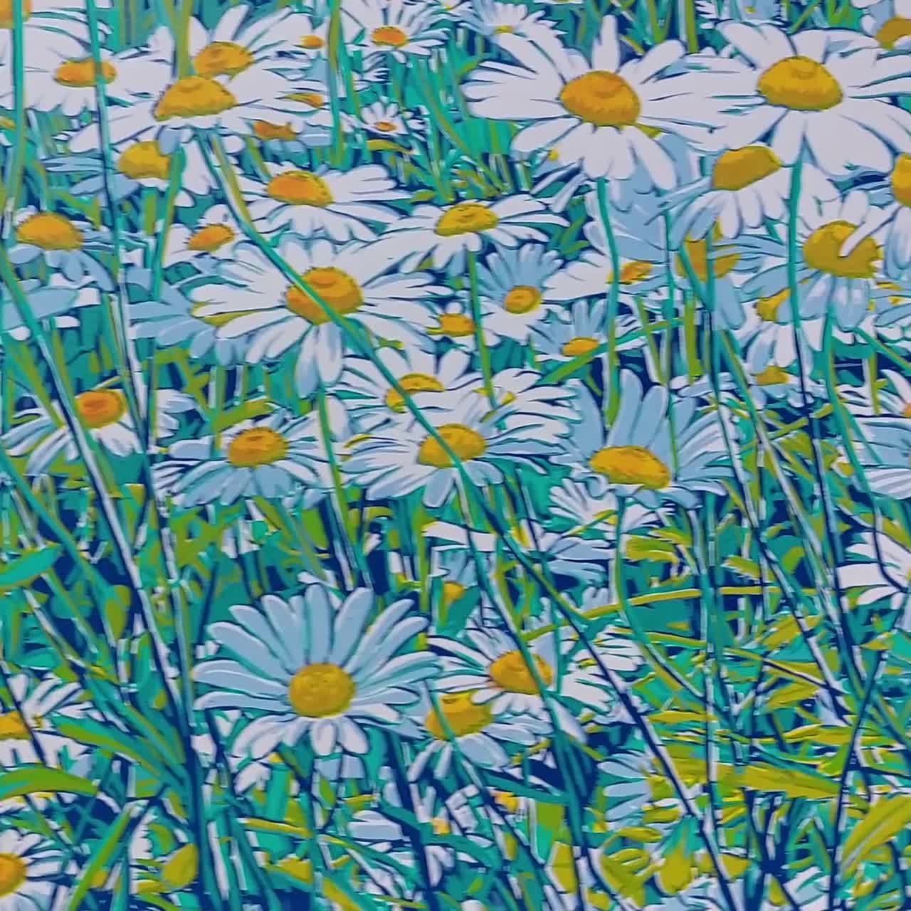 Daisy Flower Spring Nature Art Original Mixed Media Acrylic Mini Canva –  HaydeeRancelArt