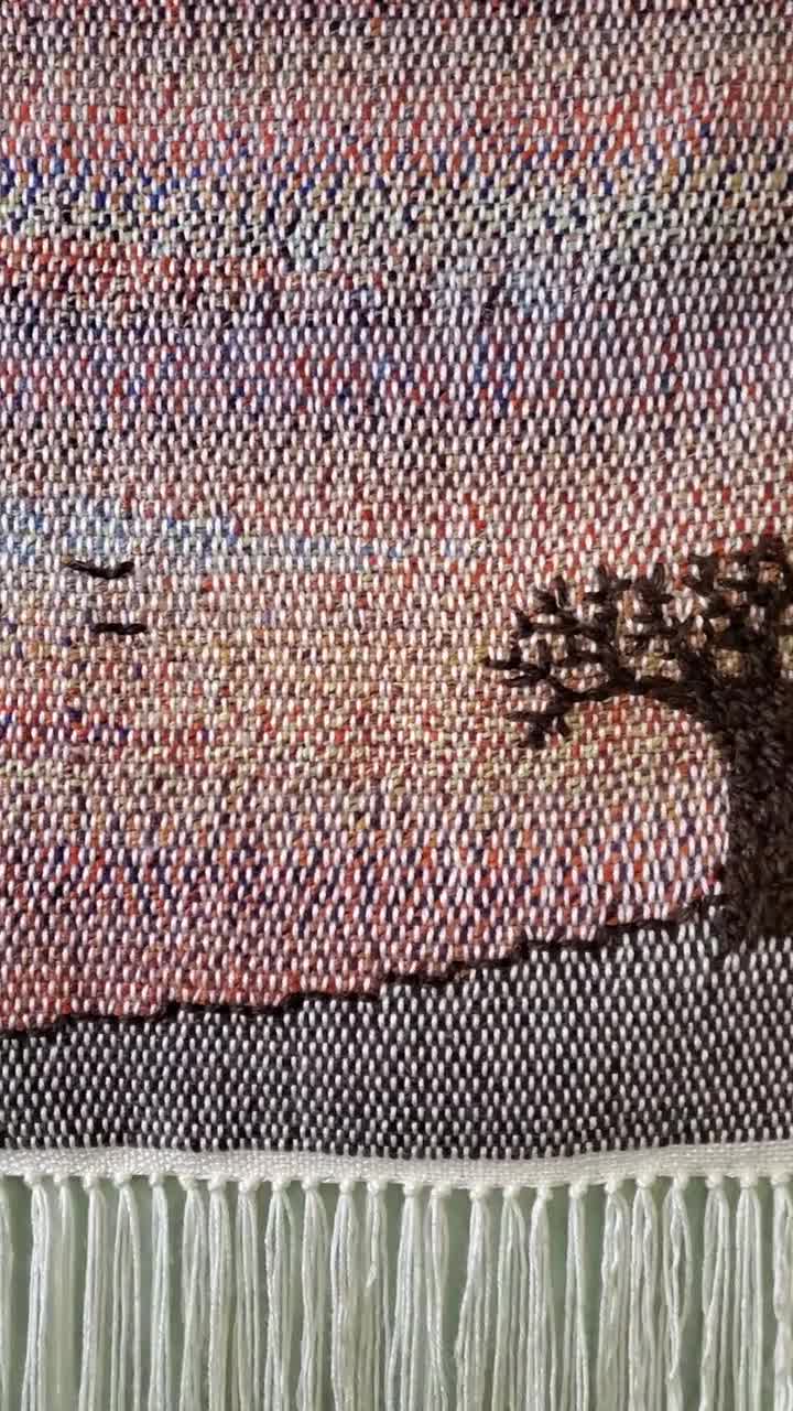 Sunset Handwoven Tapestry XL, Skyscape Wall Weaving, Landscape Woven Wall  Hanging, Textile Fiber Art 