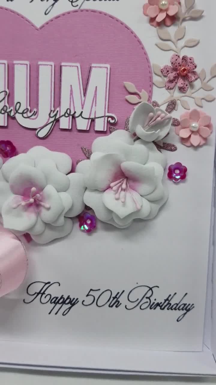 Luxury Handmade Mothers Day Card Birthday Card Mum -  Finland