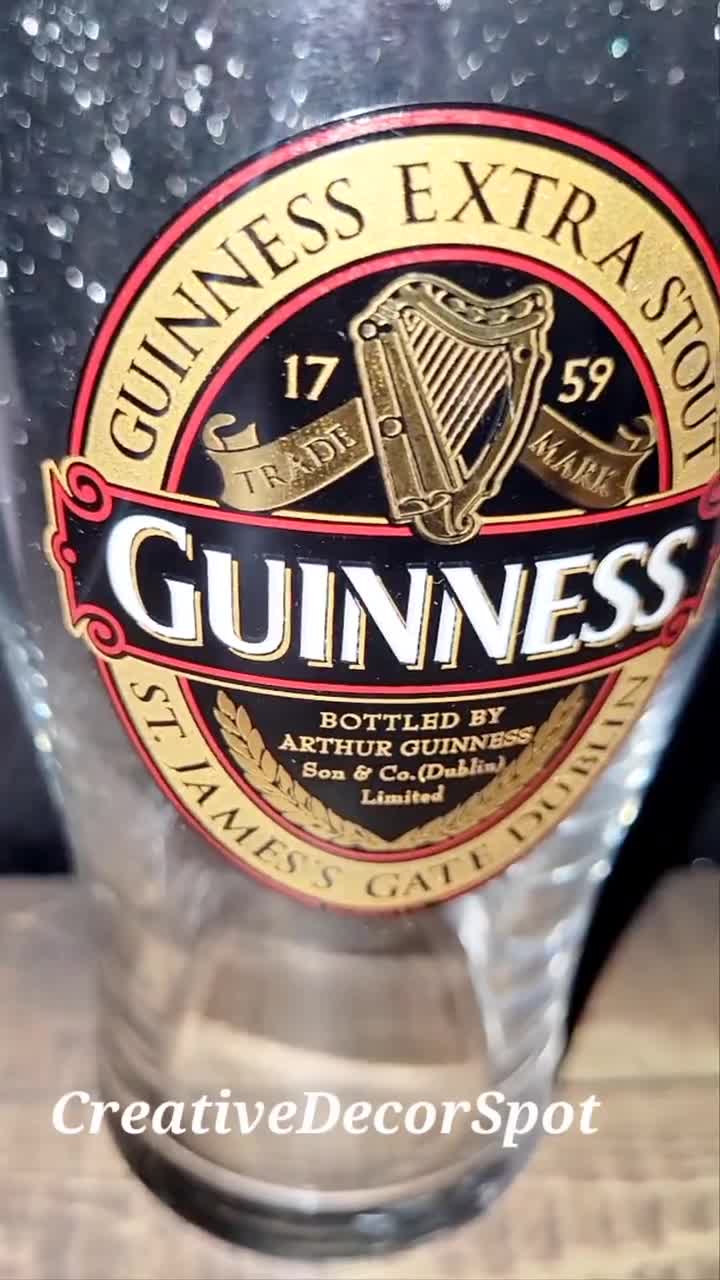 Rare Guinness Army Font Pint Glass 