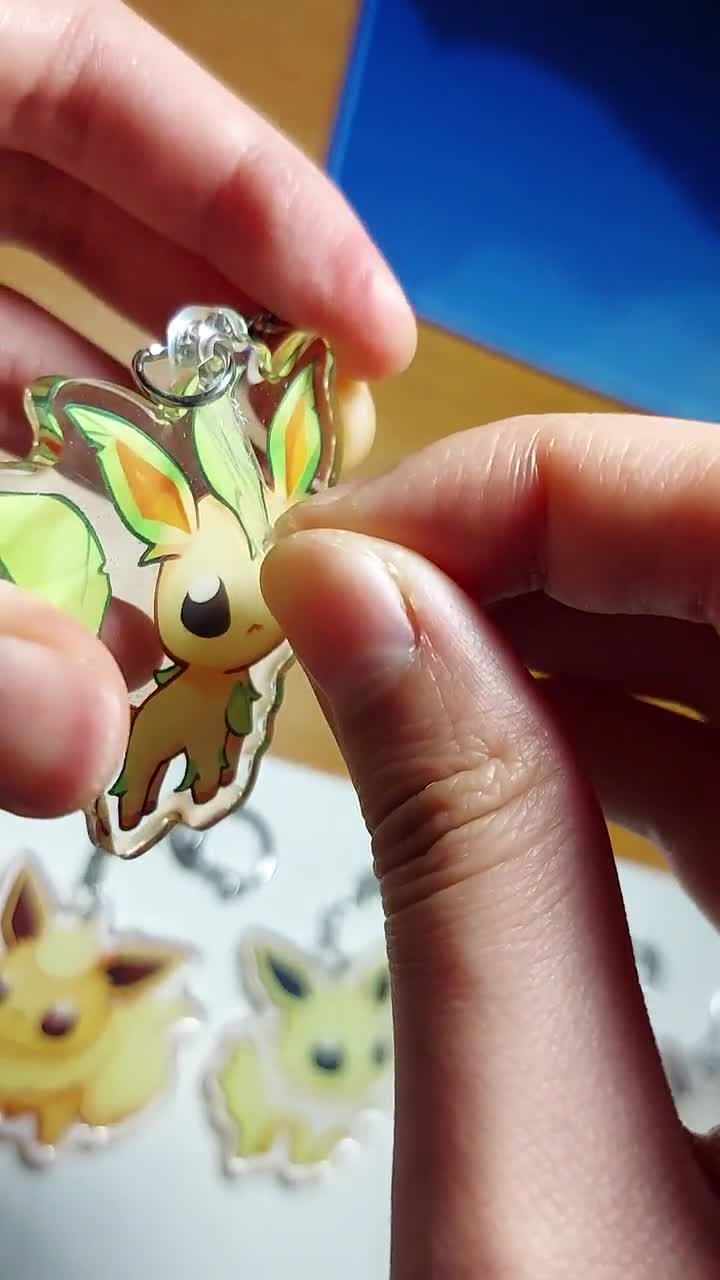 Pokemon Eeveelutions + Pallet Pals Charms (2 inch, Clear Acrylic + Glitter)