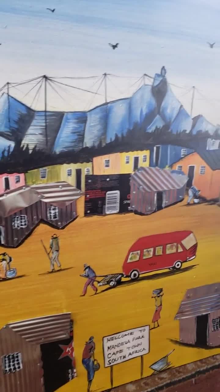 South African Townships 3D Wall Art, Multimedia Painting, Tin Cans South African Townships 3D Wall Art, Multimedia Painting, Tin Cans