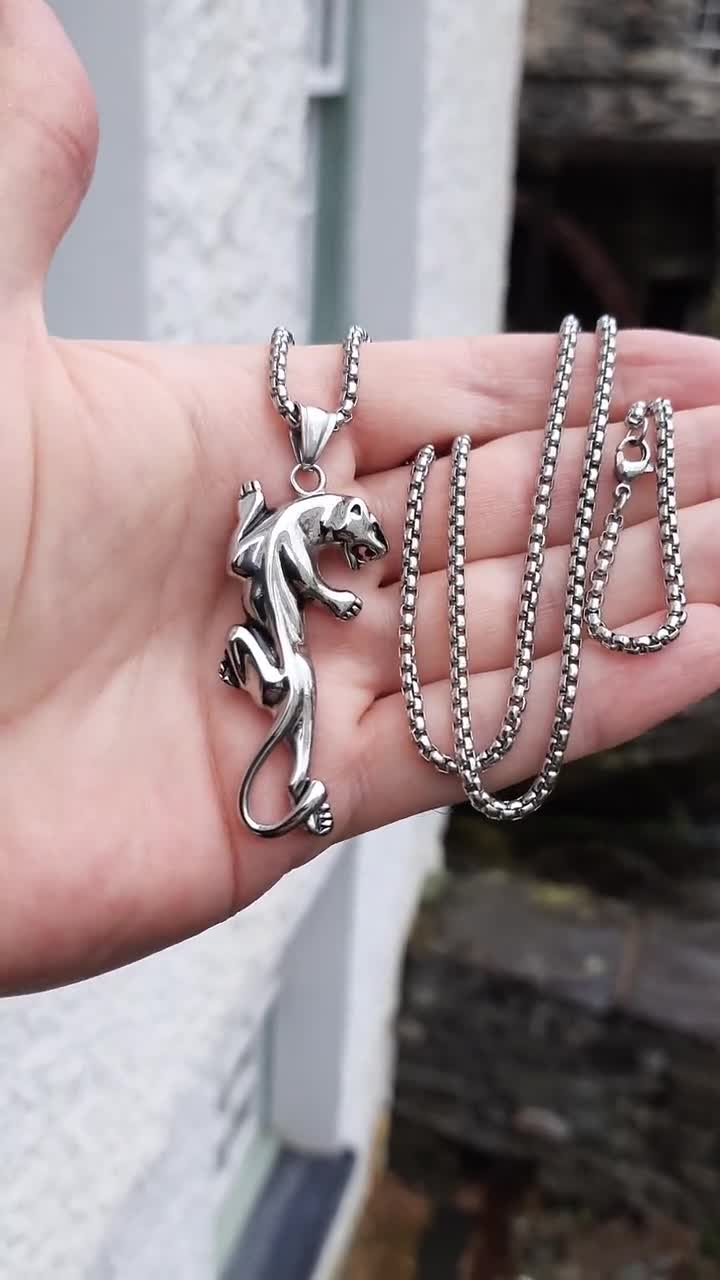 Jaguar Necklace Mens Fashion Necklace Jaguar Pendant Panther