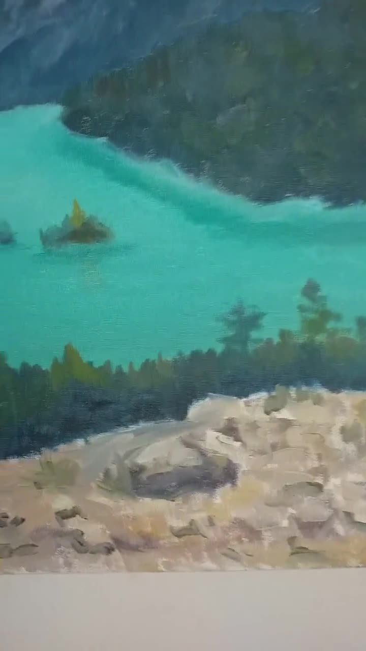 絵画　John Greco 作 LAKE Louise カナダ レイク・ルイーズ Lake Louise - Etsy