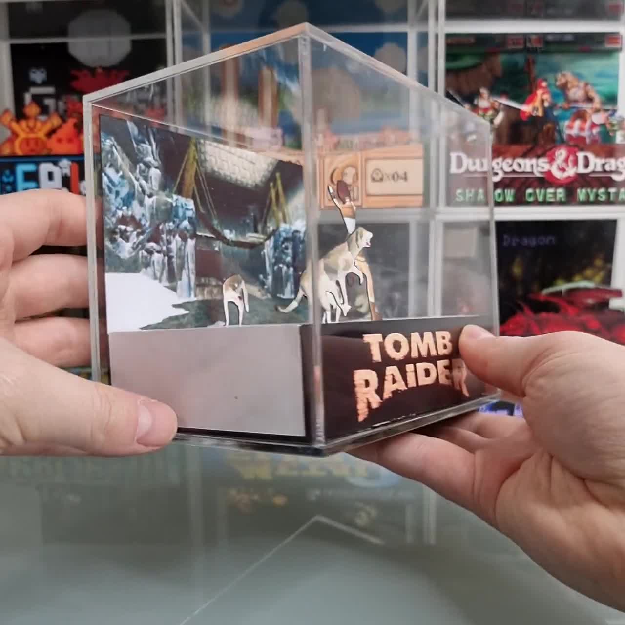 Tomb Raider Cube Diorama - 3D Videogame - Gift for Gamer - Shadow Box -  Miniature