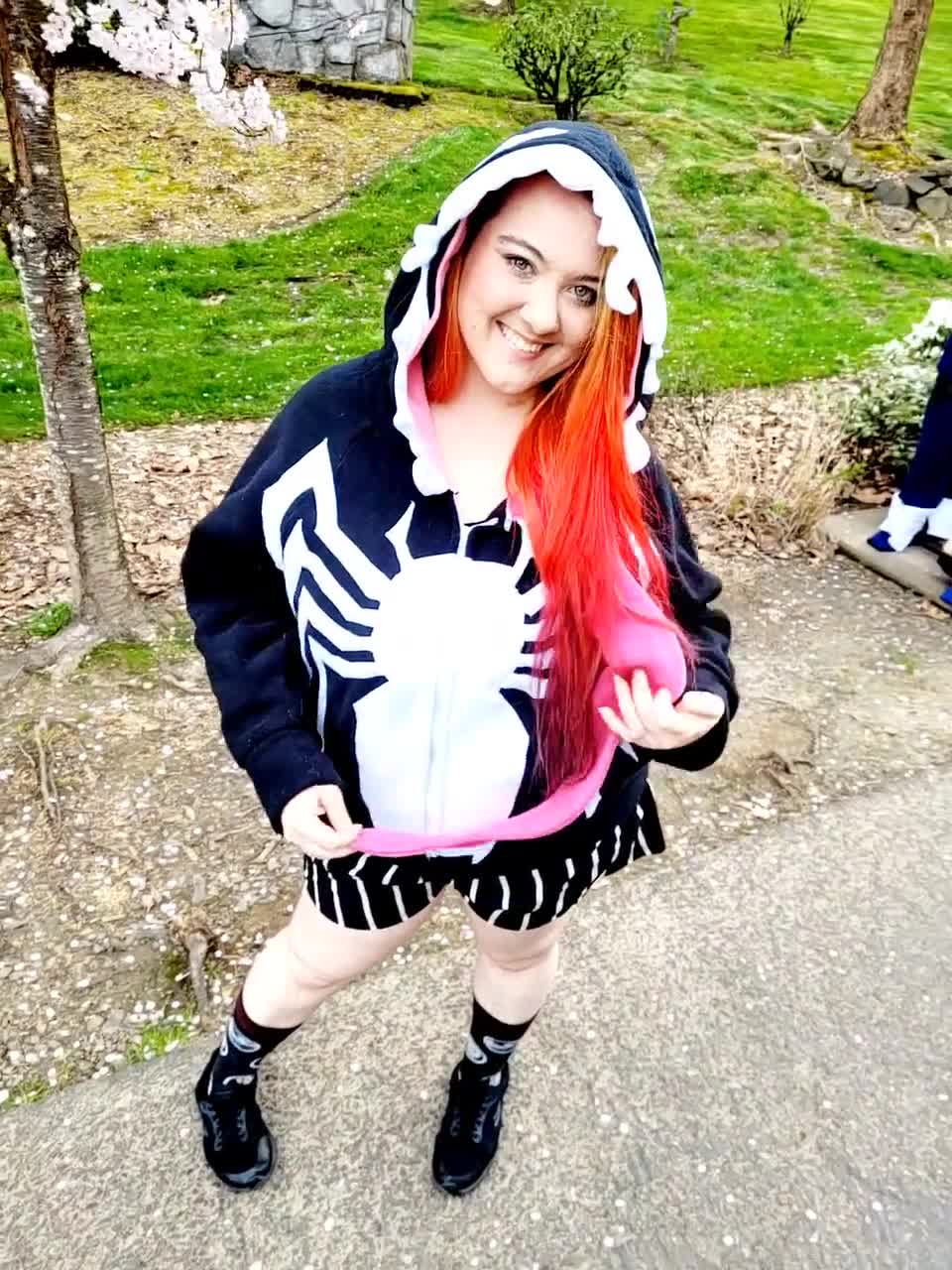 Venomous spider inspired COSPLAY HOODIE! Arachnid inspired onesie! All  sizes! Other characters available upon request! W/ Pockets!