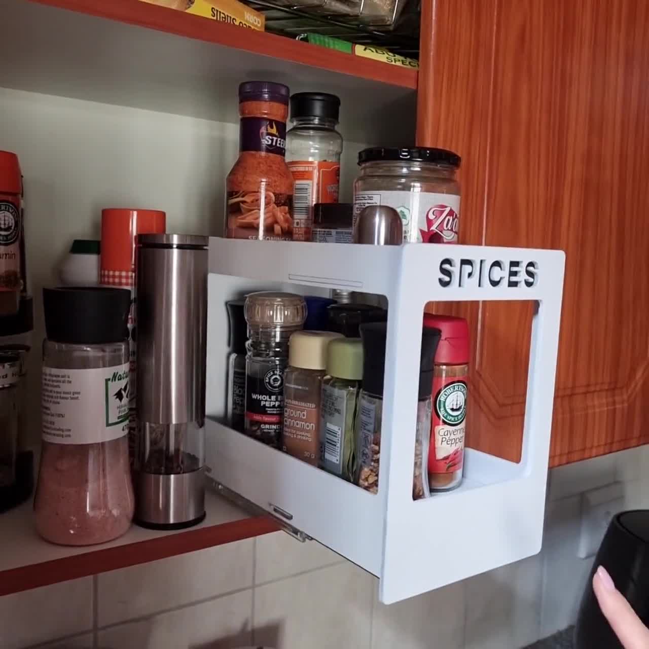 Custom Spice Drawer Insert Made From Solid Maple, Walnut, or White Oak Spice  Jar Organizer, Spice Rack, Spice Drawer Organizer for Spices 