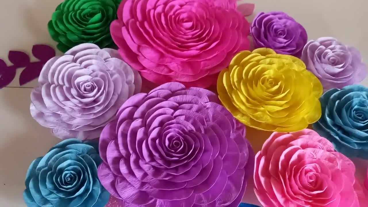 Encanto Party Decorations, Crepe Paper Flowers, first birthday party, flower  wall, unique wedding, paper flower wall, cheap wedding idea by flower4you