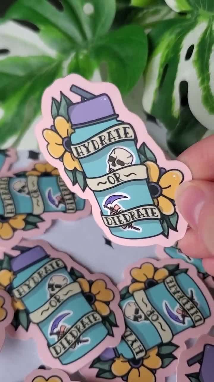 Hydrate Stickers - Water Bottle Sticker Funny Sticker Women – StormsStickers