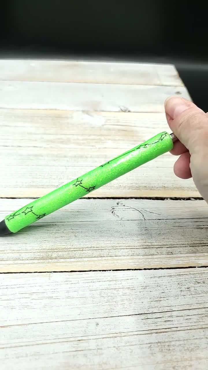 Glow in the Dark Pen, Green Glitter Pen for Teacher, Unique Gift