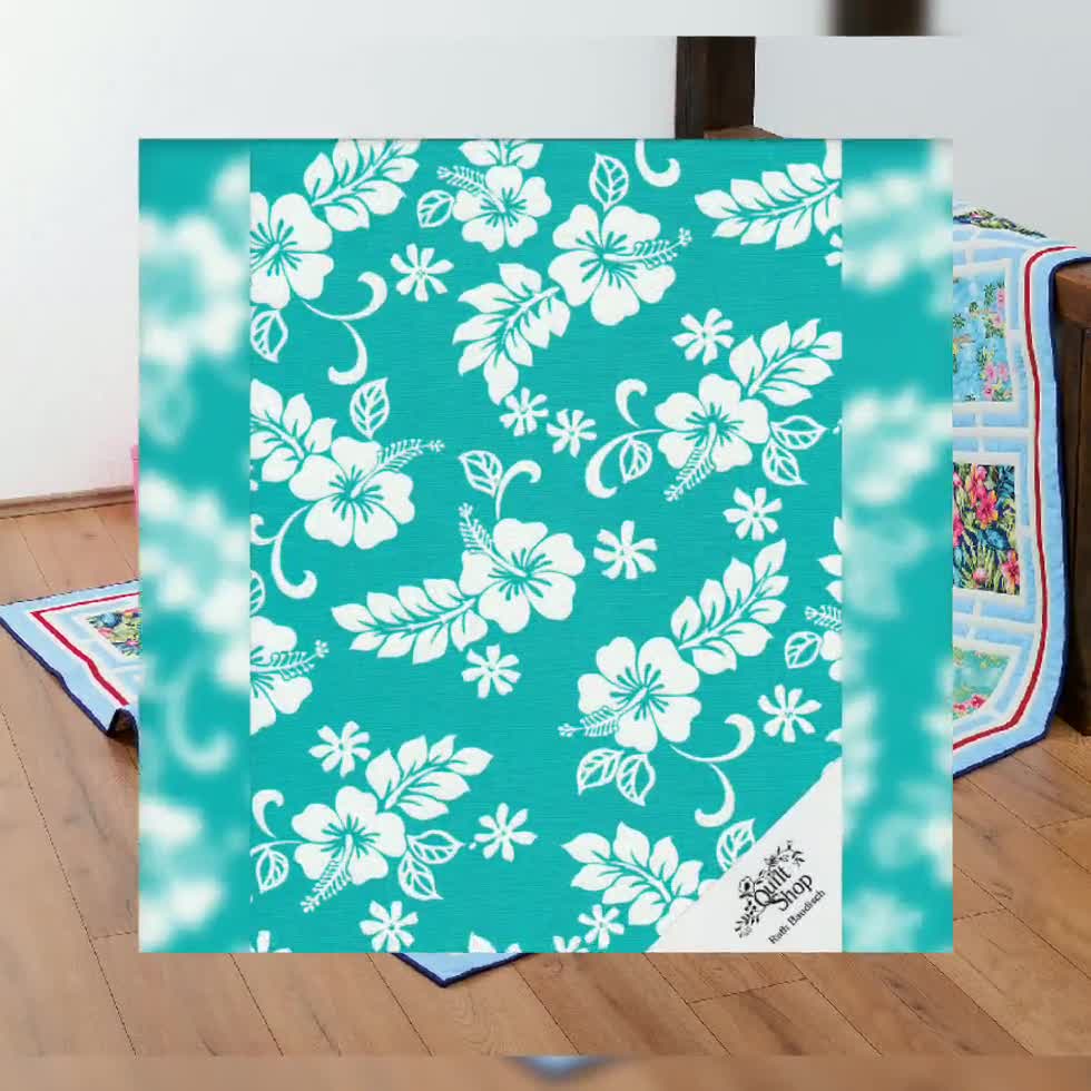 お買い得商店街 Fabric STREETWOOD ORCHIDS, HIBISCUS, HAWAII No. Etsy - 230216 版画