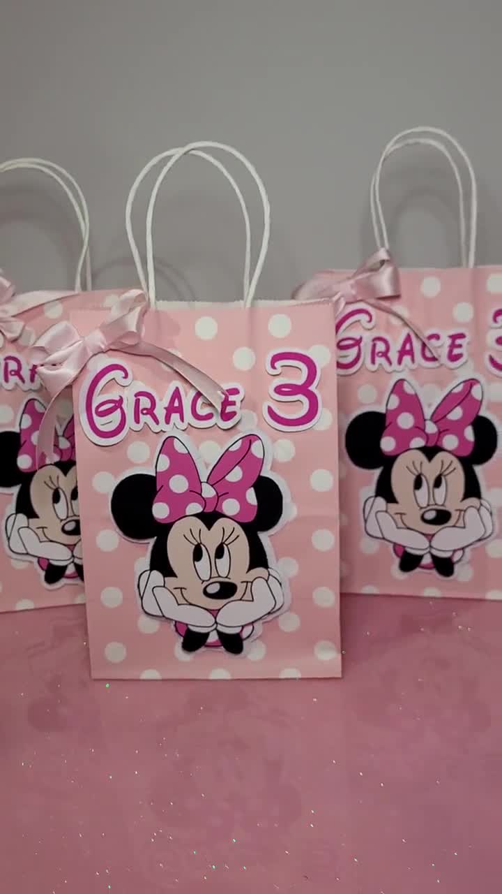 Pack 6 Bolsas De Papel Sorpresa Cumpleaños Minnie Mouse #d4