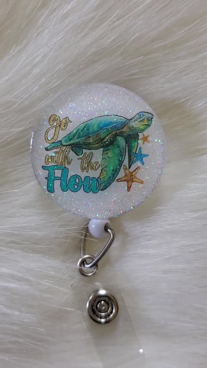 Sea Turtle Badge Reel, Cute Badge Reel, Nurse Badge Holder, Teacher Gift,  Nurse Gift, Teacher Badge Reel, Turtle Gift, Badge Reels 