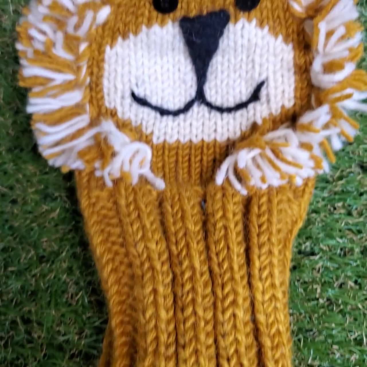 Sunfish Lion Animal Knit Wool Driver Golf Headcover -  Hong Kong