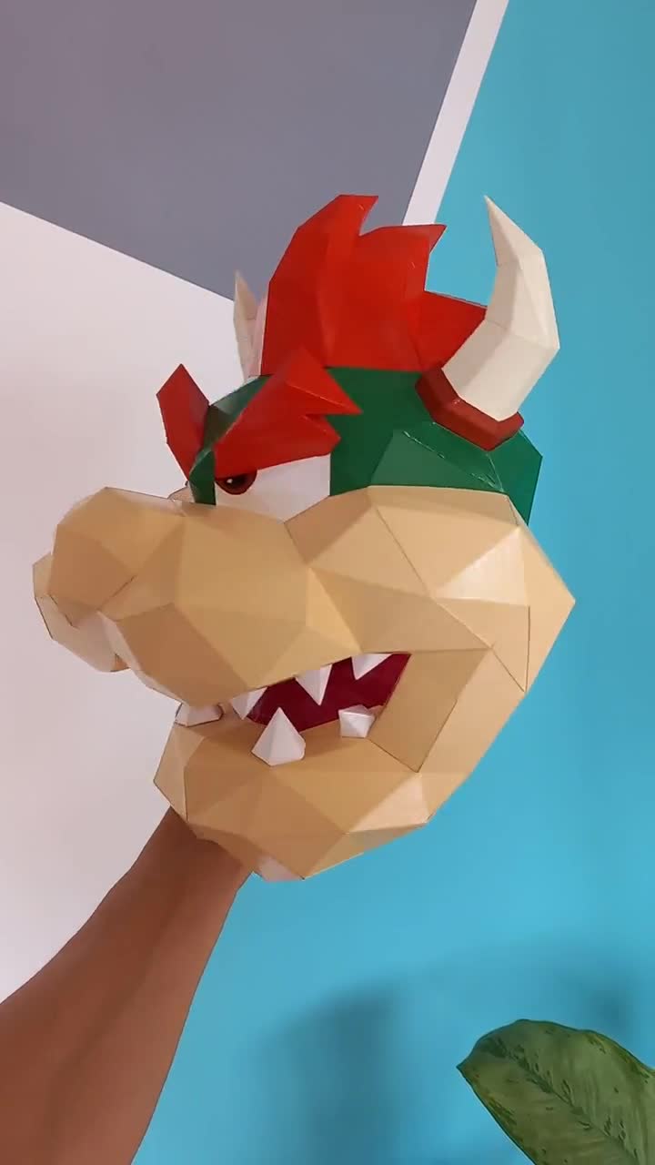 Modello di cappello di Mario Bros Papercraft cappello di super mario fai da  te maschera di carta Origami costume super mario papercraft fai da te  giocatore regalo festa di Halloween 