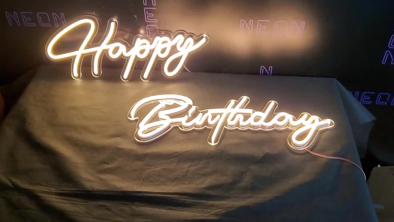 Happy Birthday LED Neon Sign 
