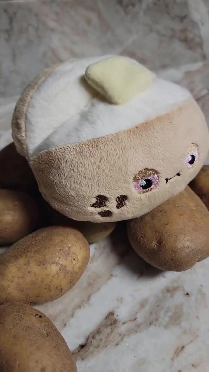 Kawaii Little Potato Plush, Cute Vegetable Food Pillow, Handmade