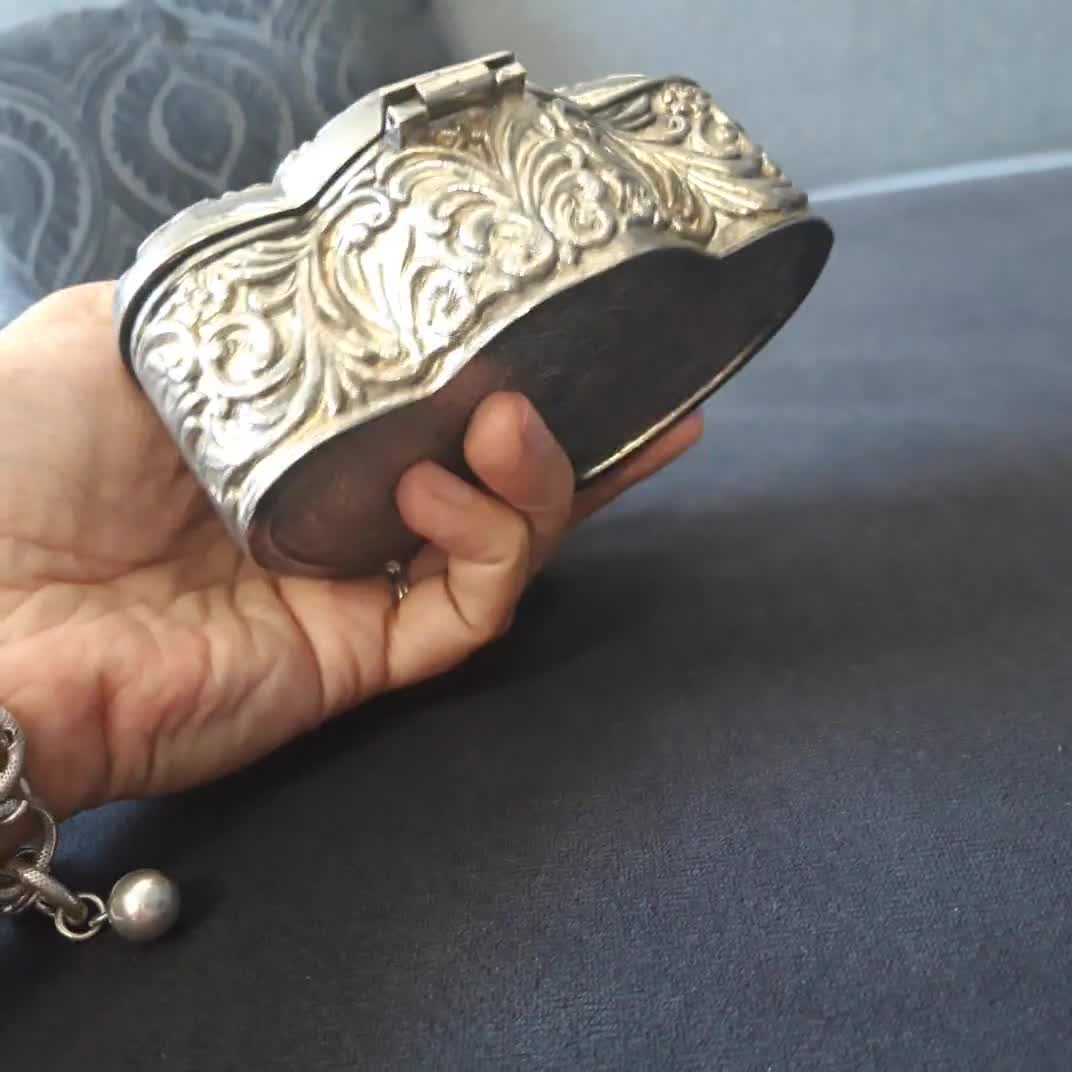 RARE Antique Vintage Pewter Trinket Jewellery Box Unique,  Australia