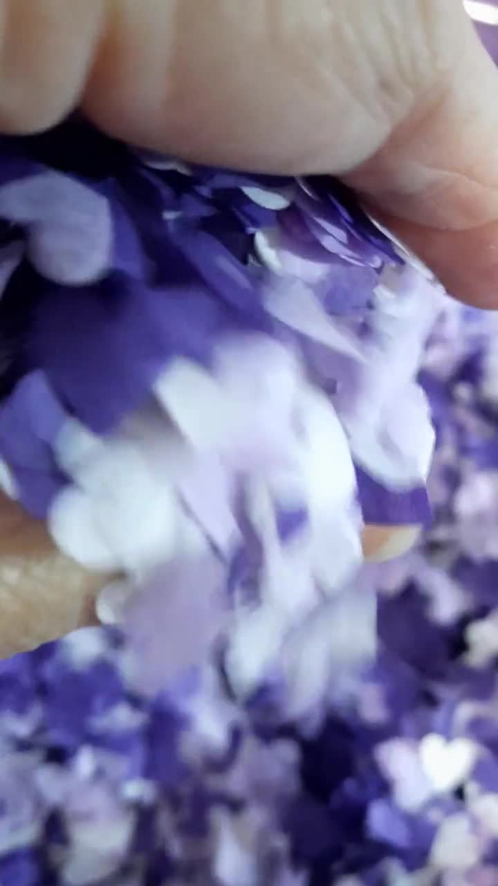 Coriandoli nuziali eco biodegradabili viola, lilla e bianco -  Italia