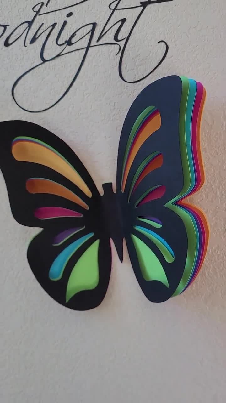 Custom Colors Pack of 3 Giant Large Paper Butterfly Props 