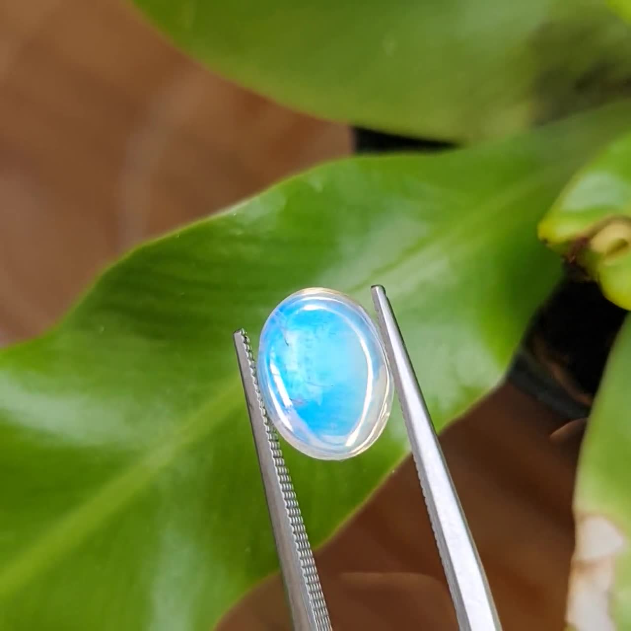 Natural Moonstone 2.47ct: Oval Cabochon With Blue Sheen - Etsy