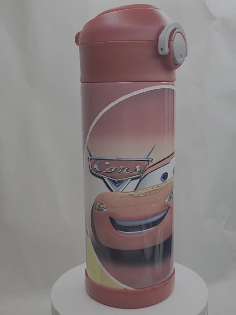 16.5 Oz Disney Cars Water Bottle Lightening McQueen Loop Kids