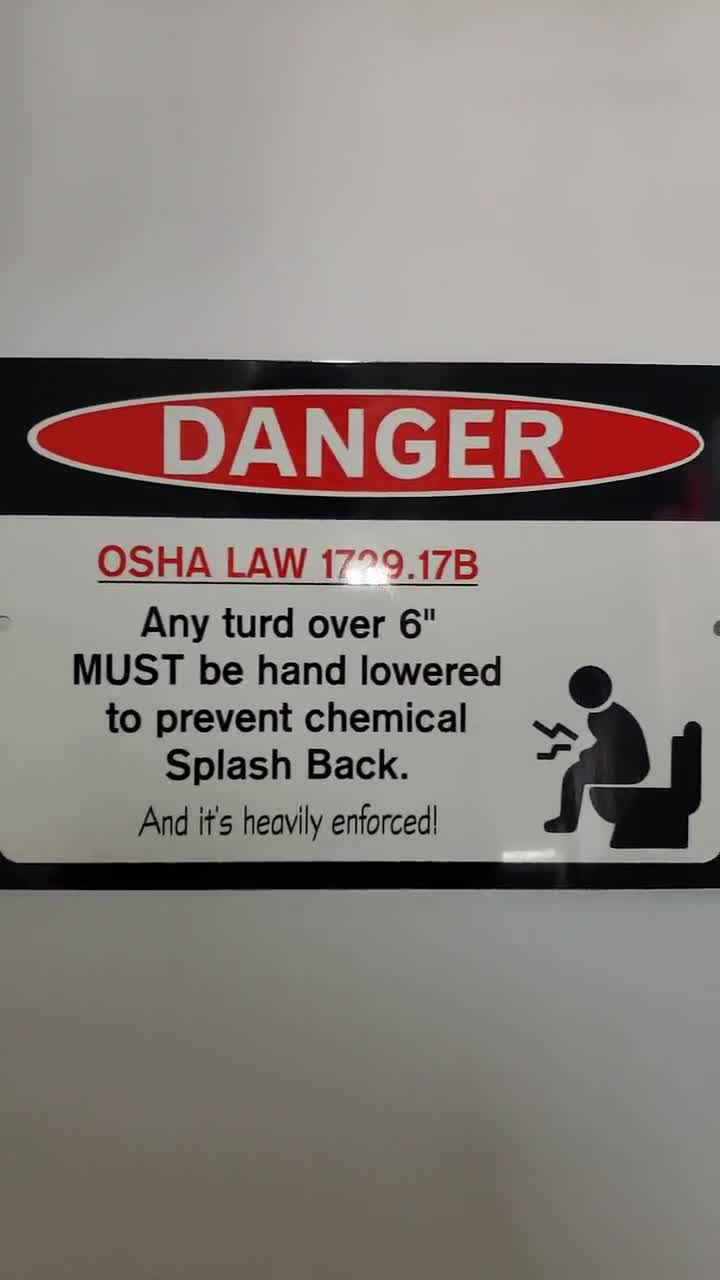 Funny Outhouse Aluminum Sign, Bathroom Humor, OSHA Law, 8x12 - Etsy