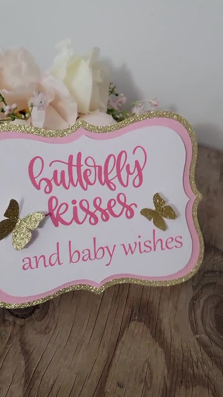 Butterfly Kisses and Baby Wishes Diaper Cake photo photo