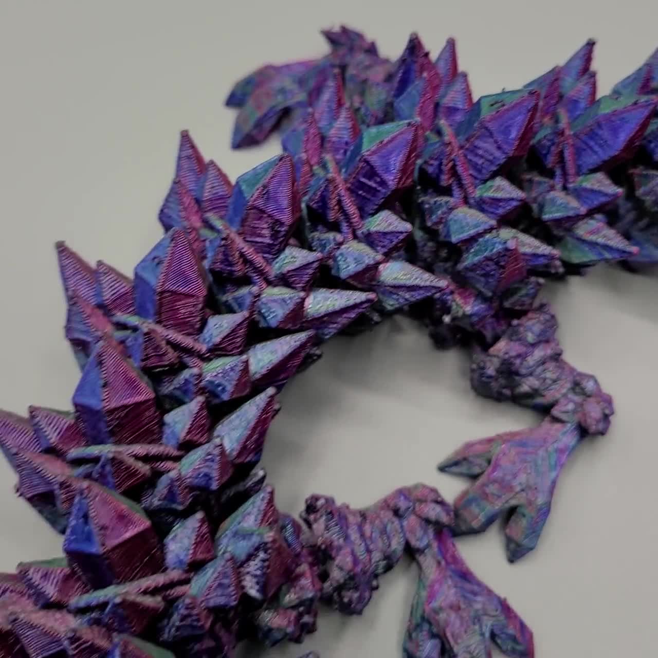 Crystal Dragon, Articulated 3D printed Crystal Dragon