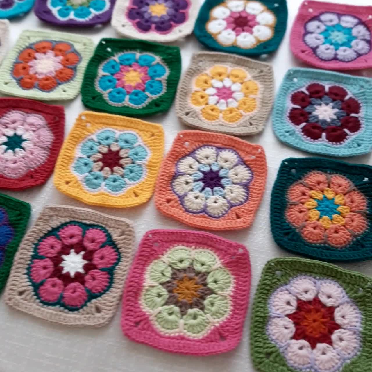 Blanket Crochet Kit for Beginners. Granny Square Crochet 