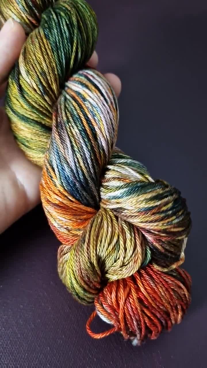 Hand dyed yarn ~ Wildberry Tea ~ mercerized cotton yarn, vegan, hand p –  Peacockyarn